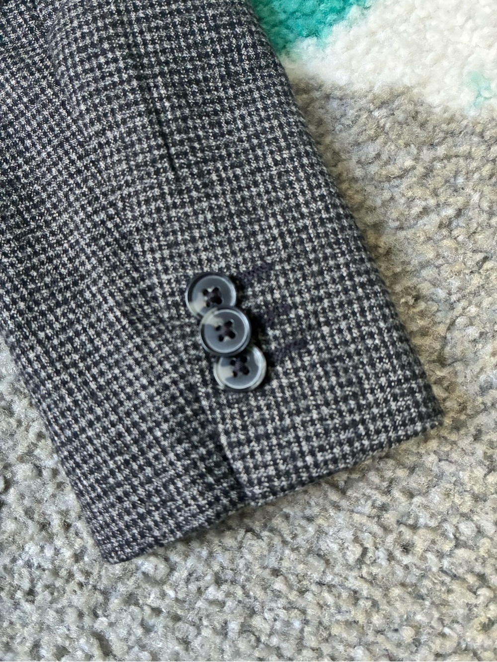 H&M Boys Checked Woven Suit (Grey/Black) Size 6 - Picture 6 of 13